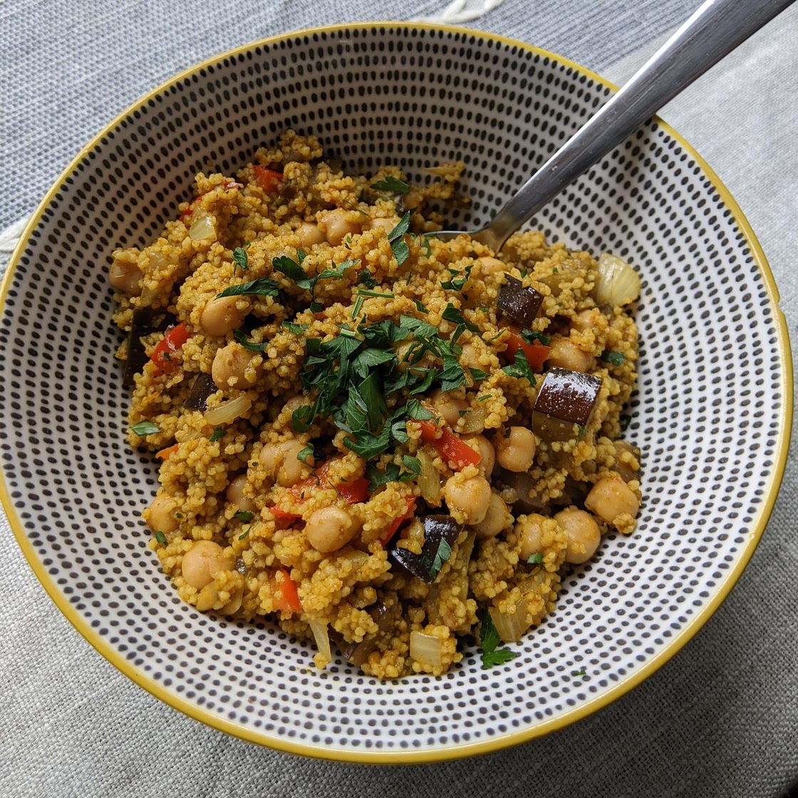 Easy Veggie Couscous with Chickpeas