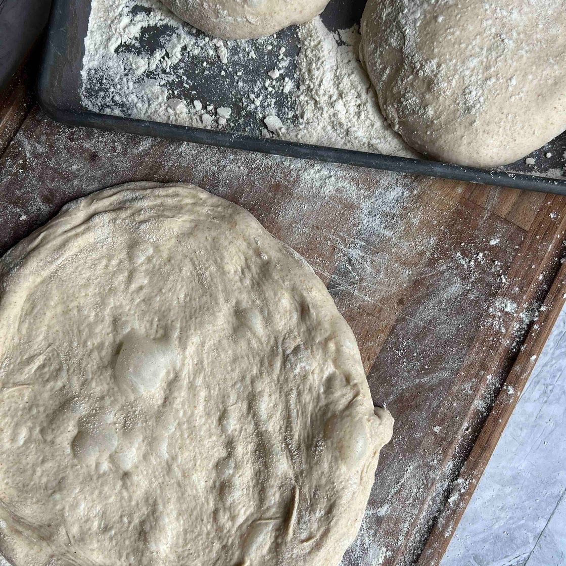 Sourfaux Pizza Dough (uses yeast)