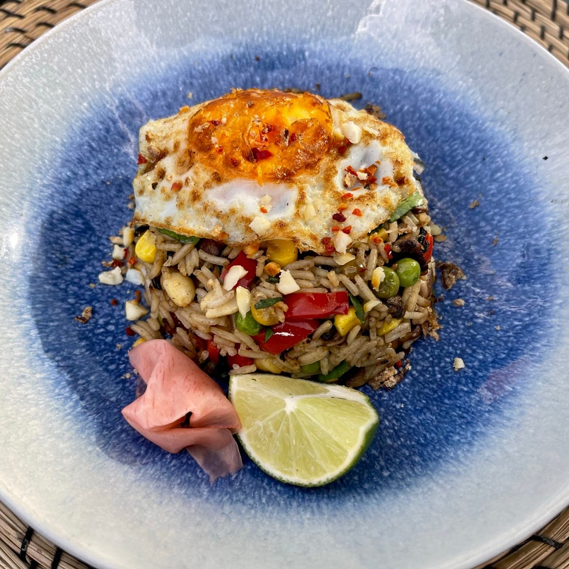 Thai Rice Salad with a Crispy Egg