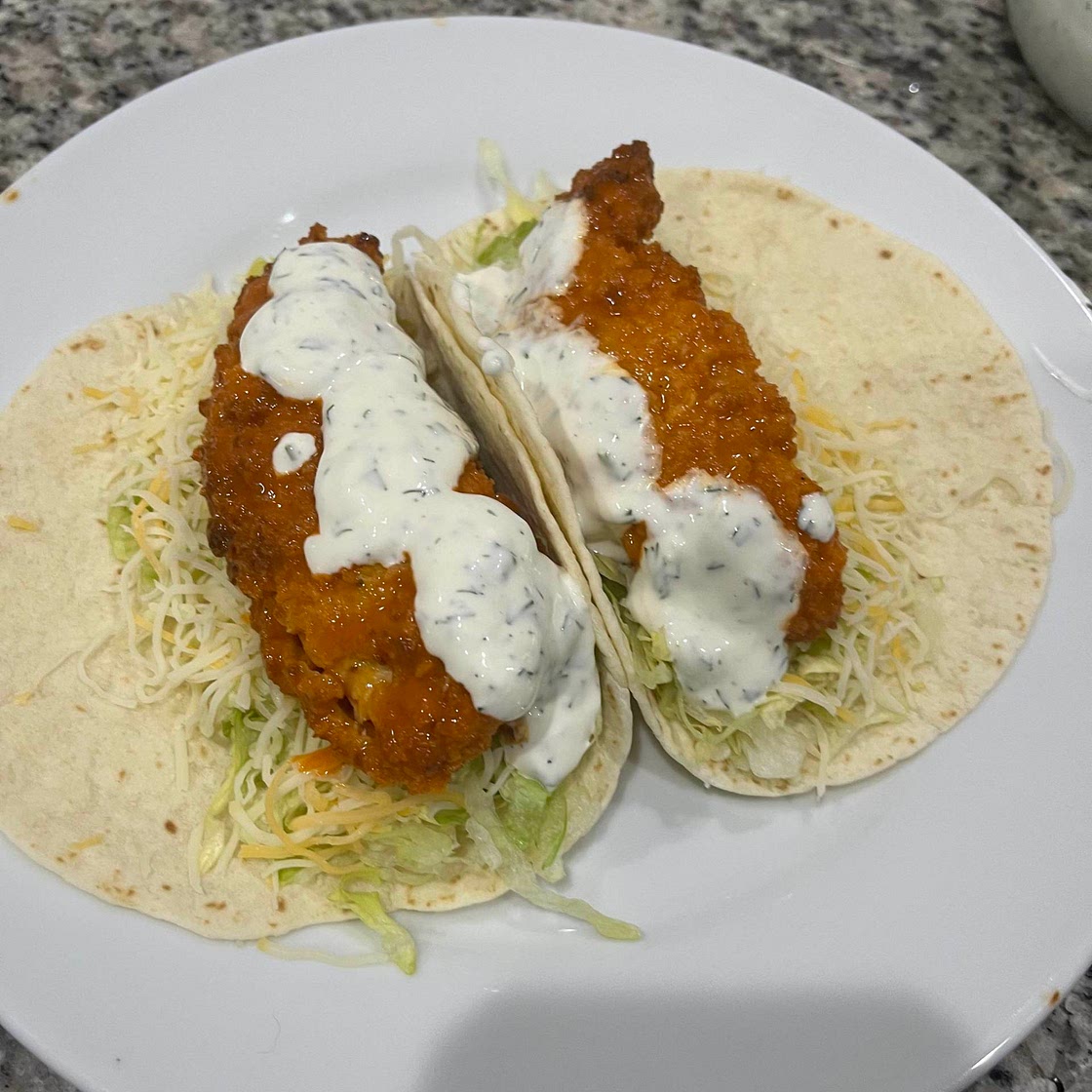 Air Fryer Buffalo Chicken Wraps
