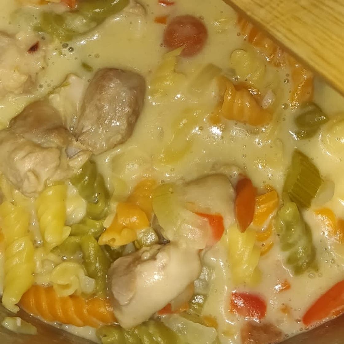 One-Pot Chicken Pot Pie Fettuccine
