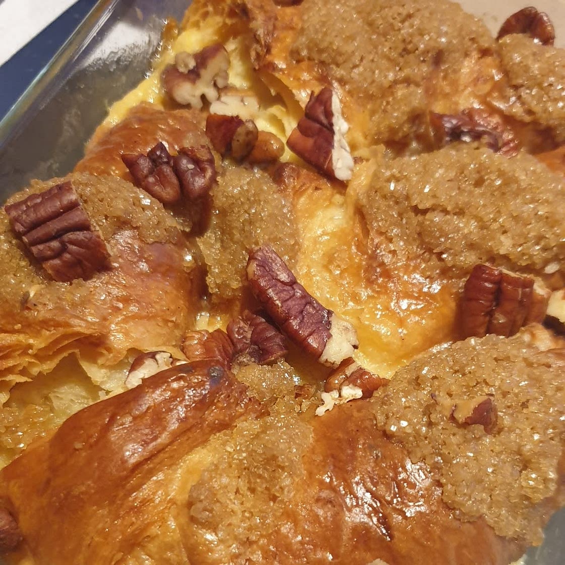 Butter Pecan Croissant Bread Pudding