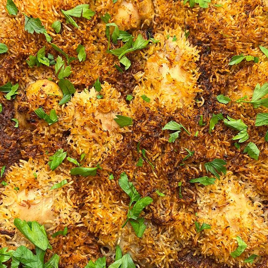 Baharat Baked Chicken and Rice! 🥘