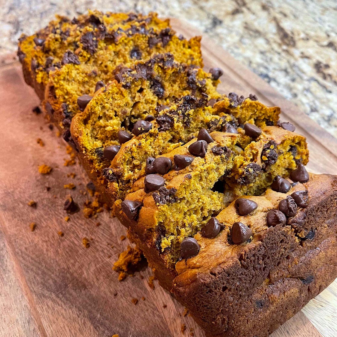Chocolate Chip Pumpkin Bread !🍫🎃🍞