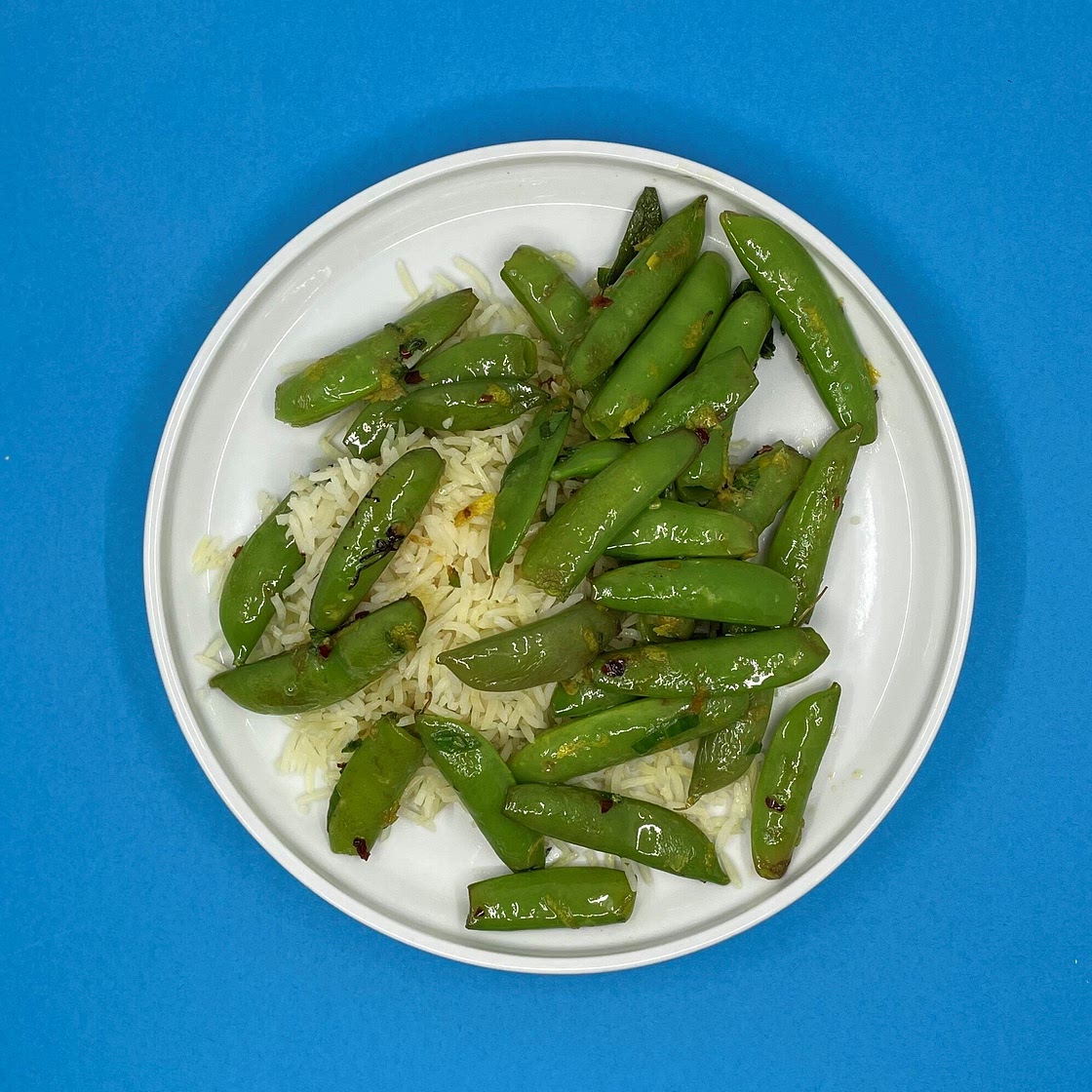 Sautéed Snap Peas with Chile and Mint — Tossed