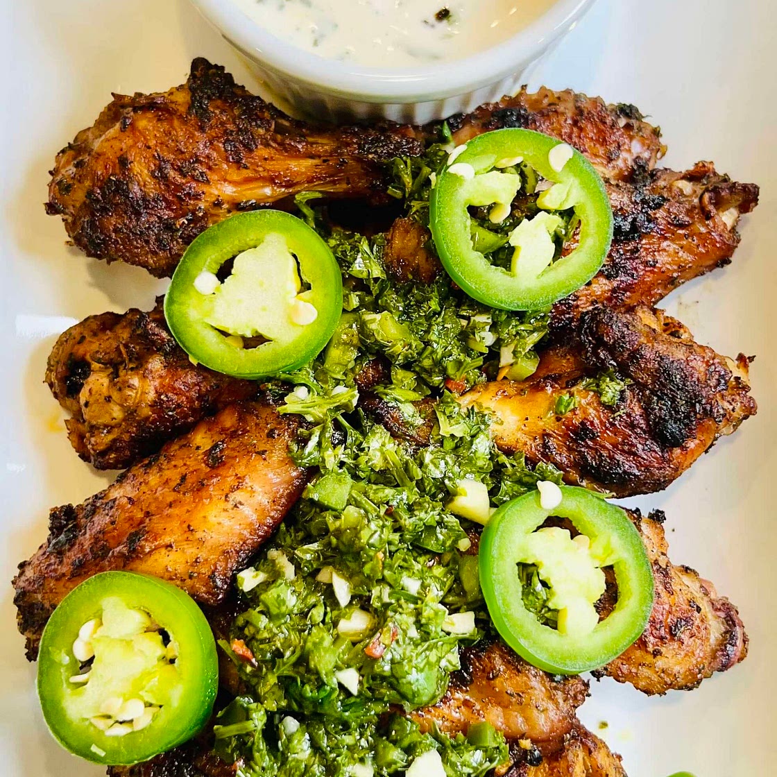 Grilled Chimichurri  Chicken Wings 