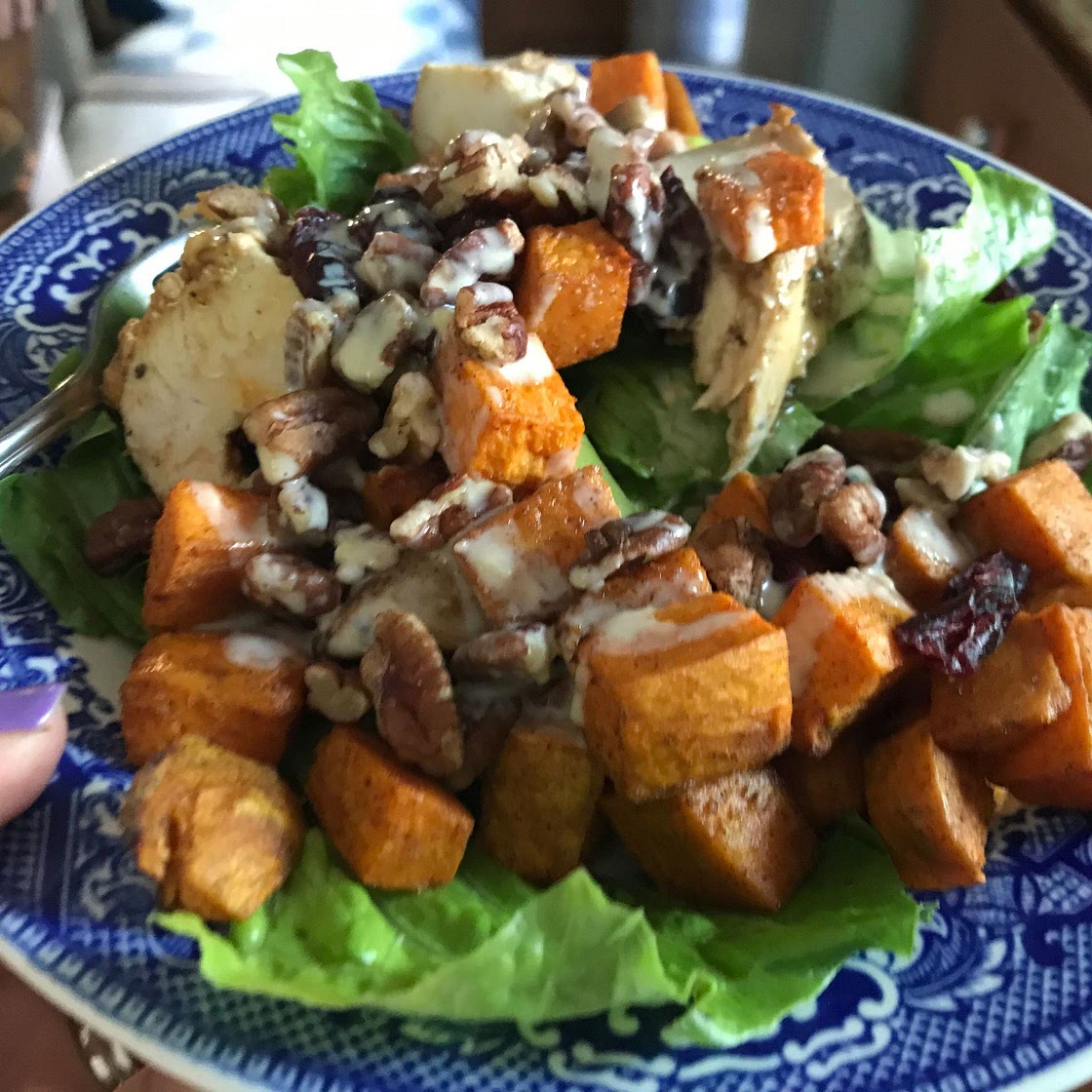 Autumn Kale and Sweet Potato Salad