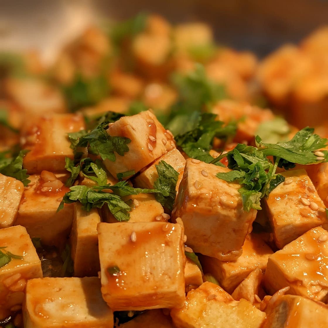 Korean Tofu with Spicy Korean Ketchup