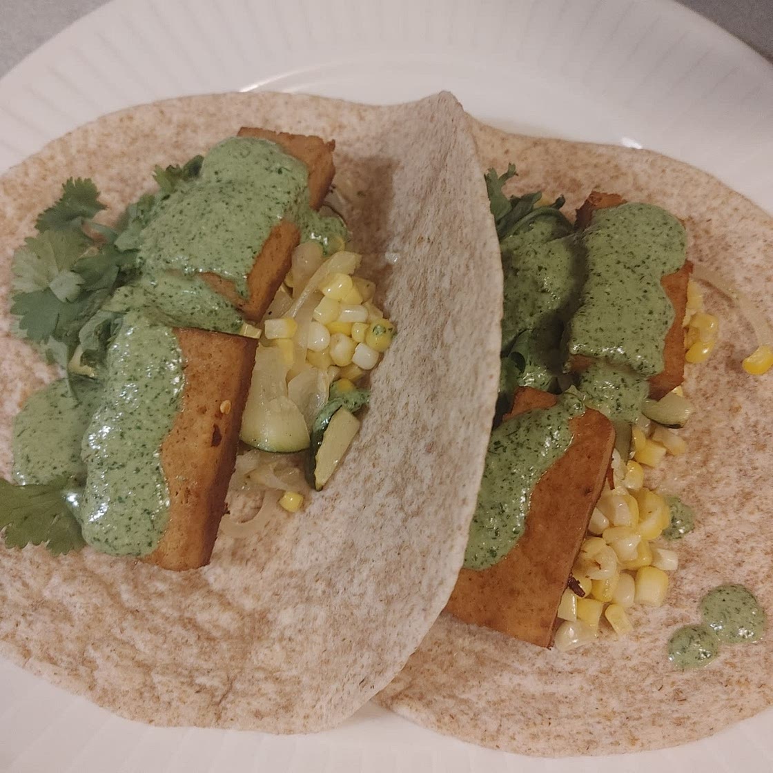 Zucchini tacos with tofu