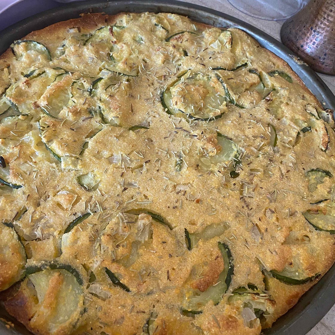 CRISPY ZUCCHINI FOCACCIA (SCARPACCIA)