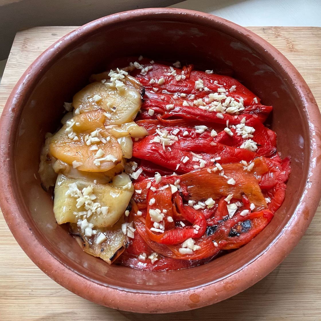 Roasted Peppers with Garlic and Herbs