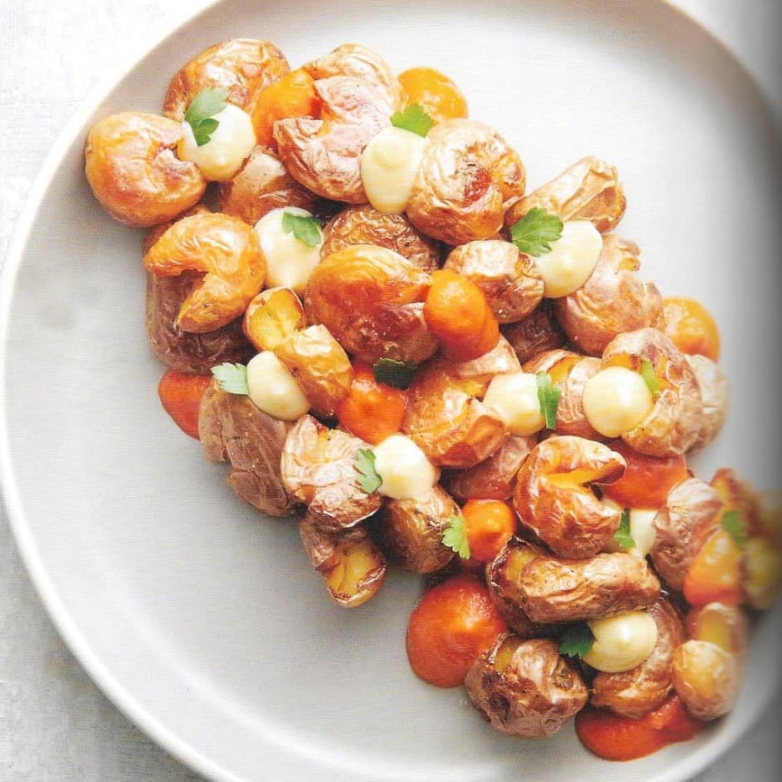 Smashed Patatas bravas