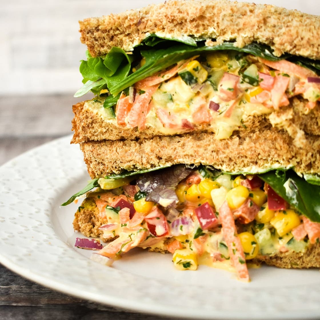 Easy Vegetable Salad Sandwiches