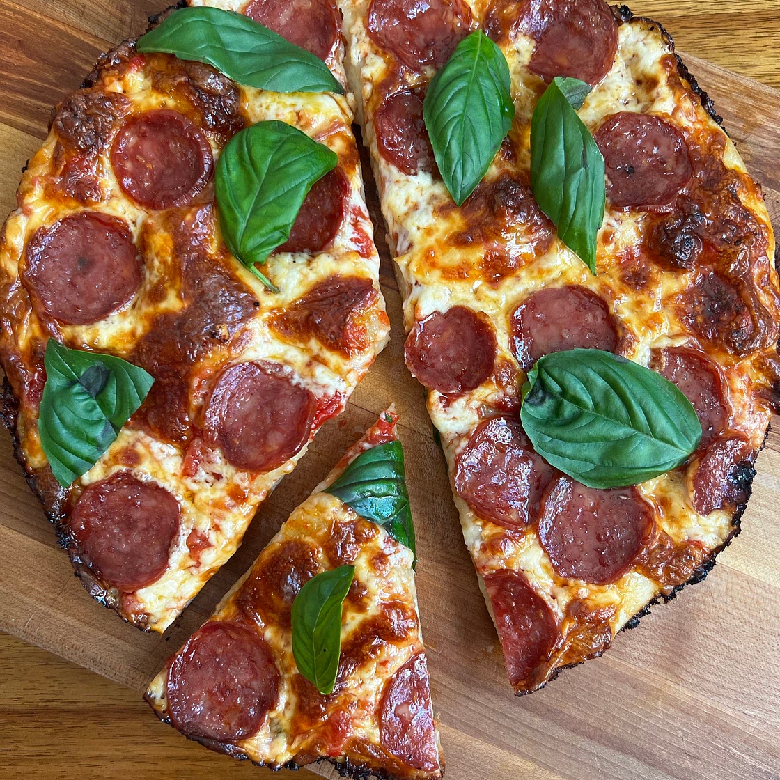 Cast Iron Pizza with Soppressata and Hot Honey