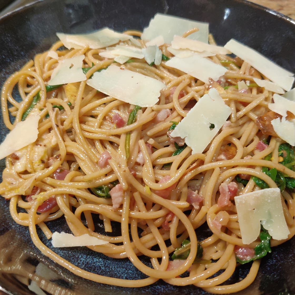 Lemon Pancetta Spaghetti