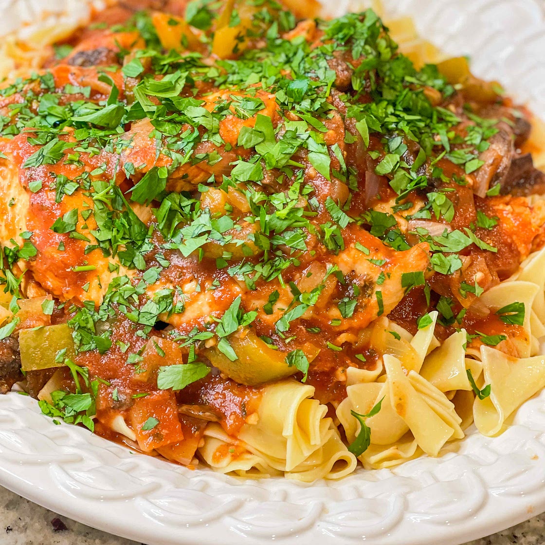 Crockpot chicken cacciatore 