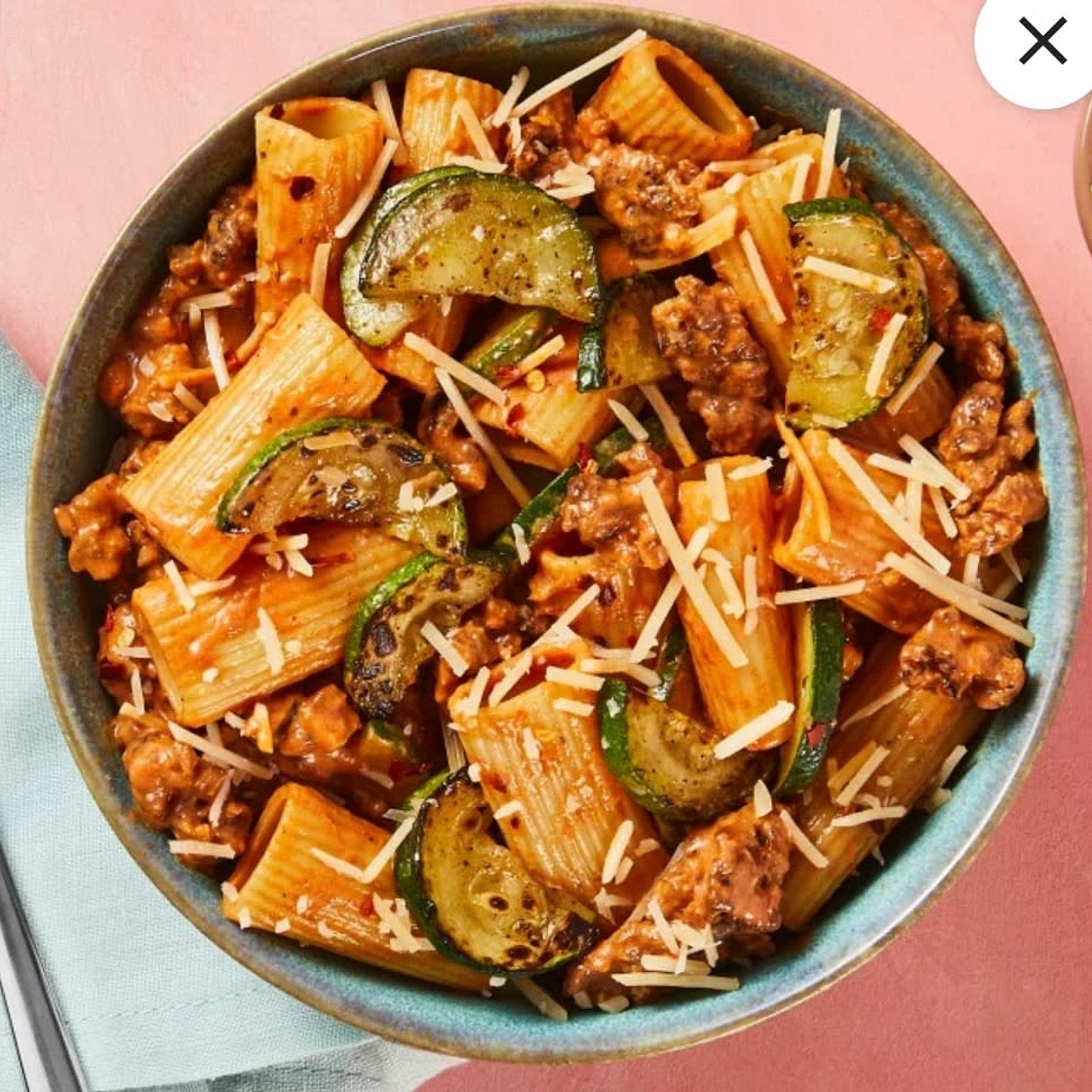 Pork Sausage Rigatoni Pasta