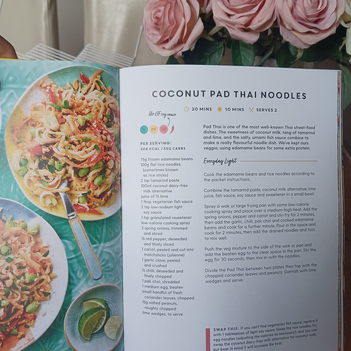 Coconut pad Thai noodles