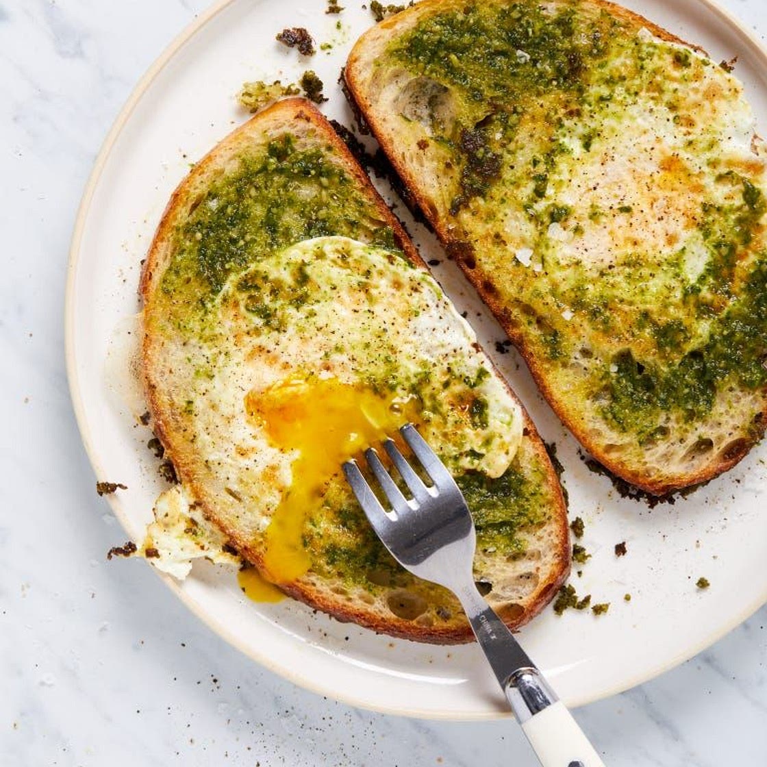 Pesto Egg-In-A-Hole