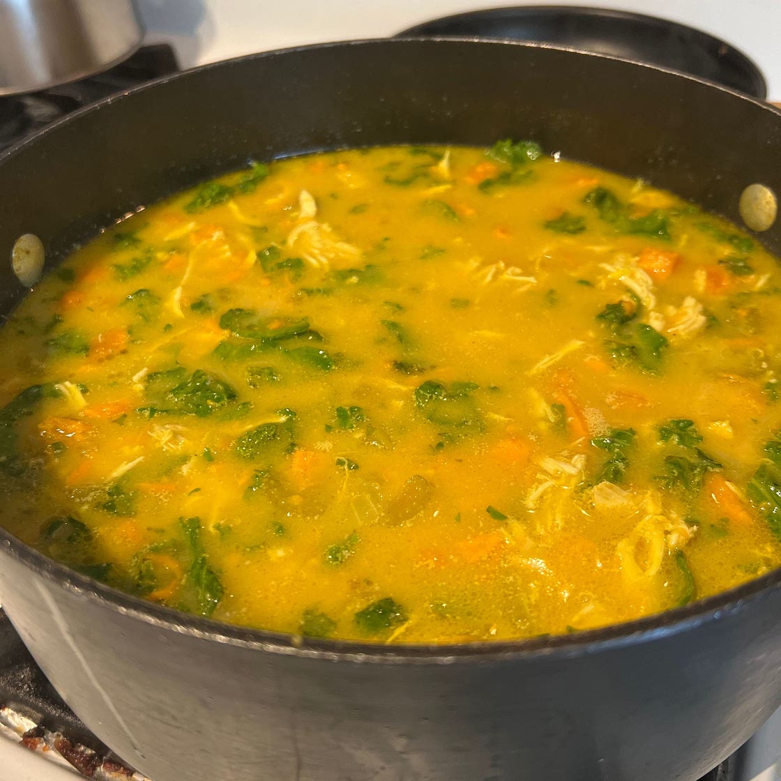 Ginger Chicken Soup Recipe with Turmeric