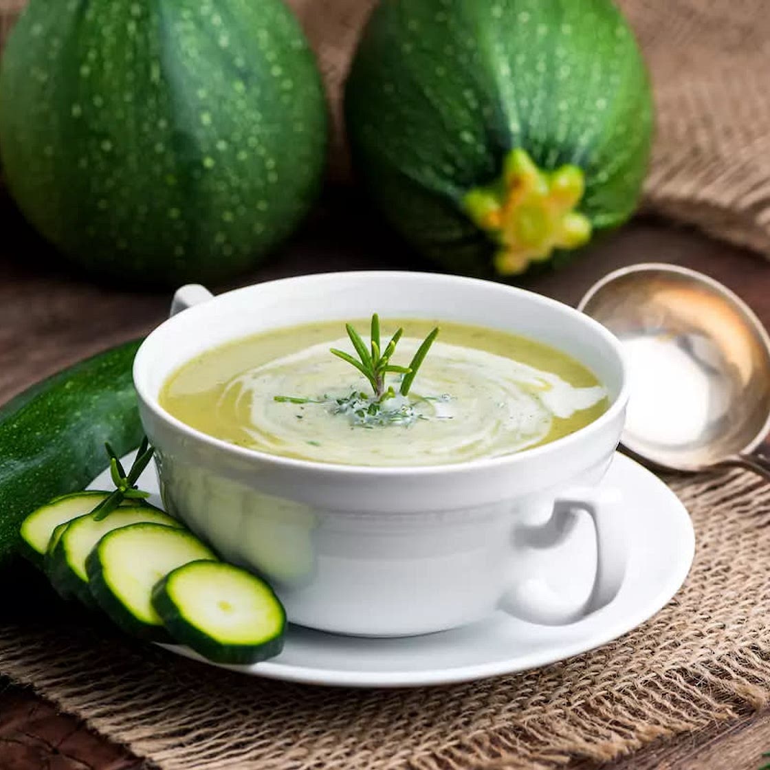Soupe de courgettes