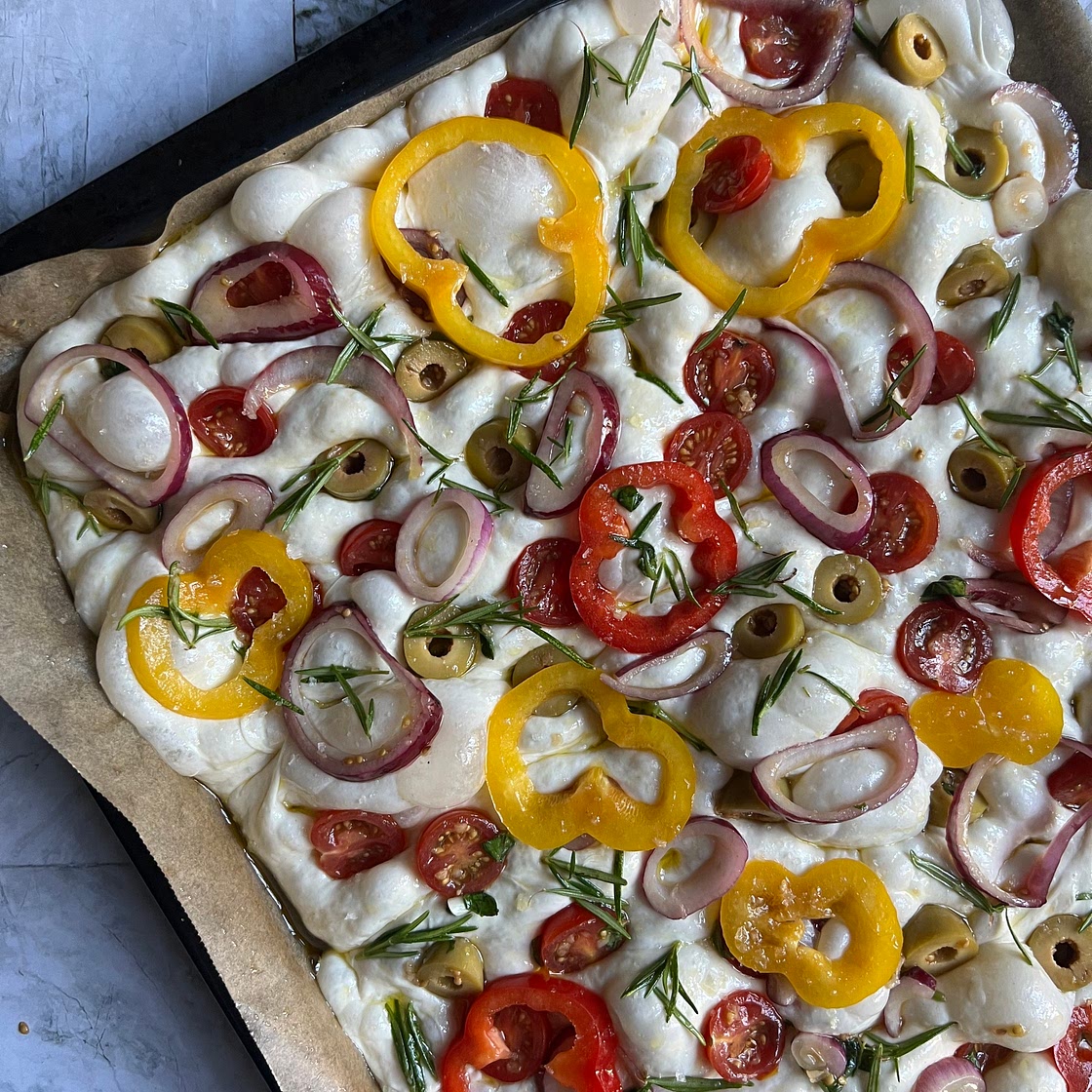 Marinated Veggie Focaccia