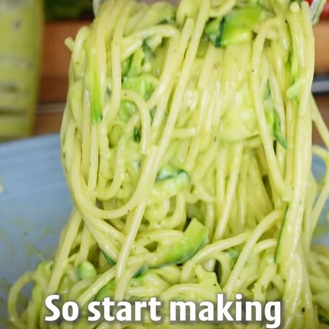 PÂTES COURGETTES-AVOCAT 🍝🥑