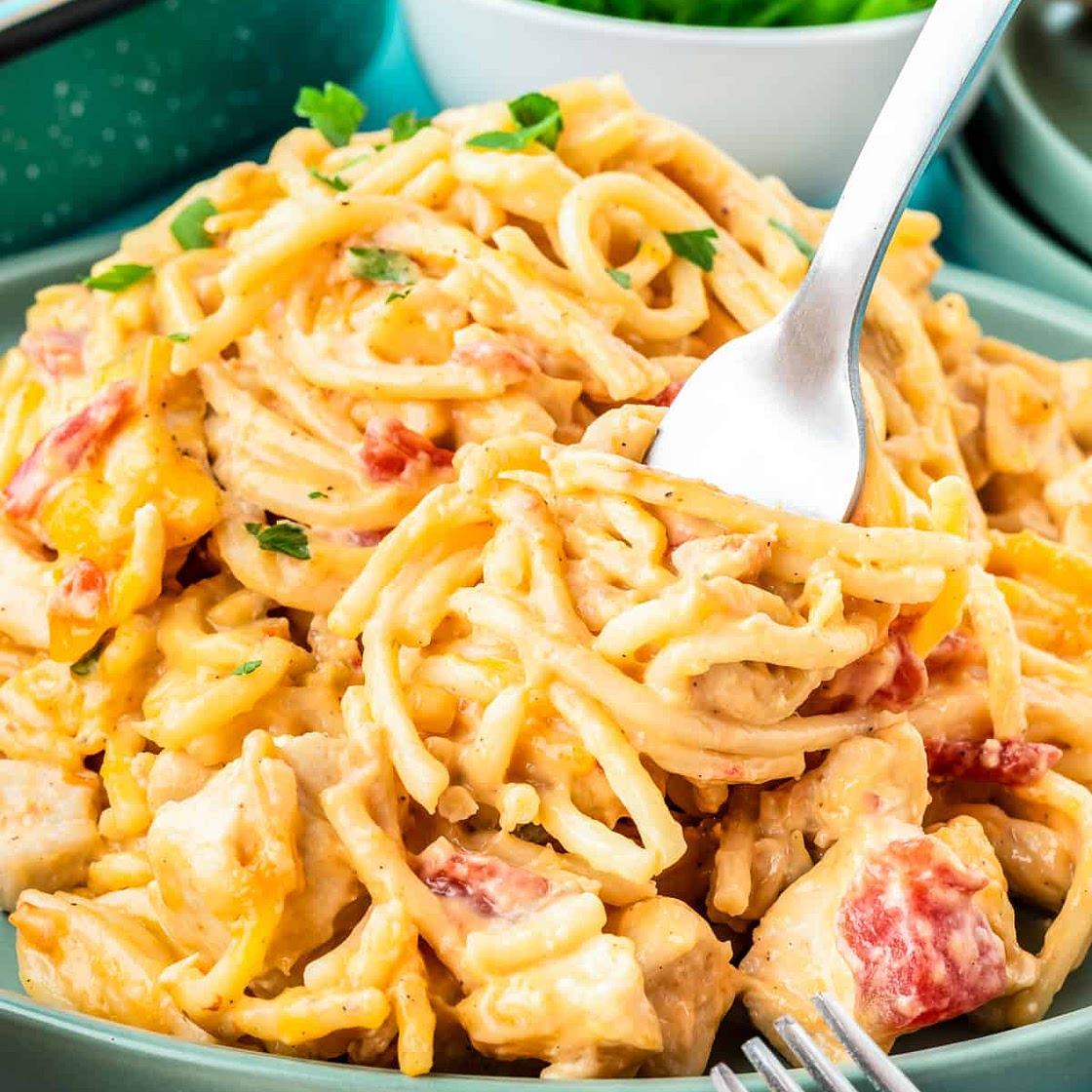 Chicken Spaghetti With Rotel