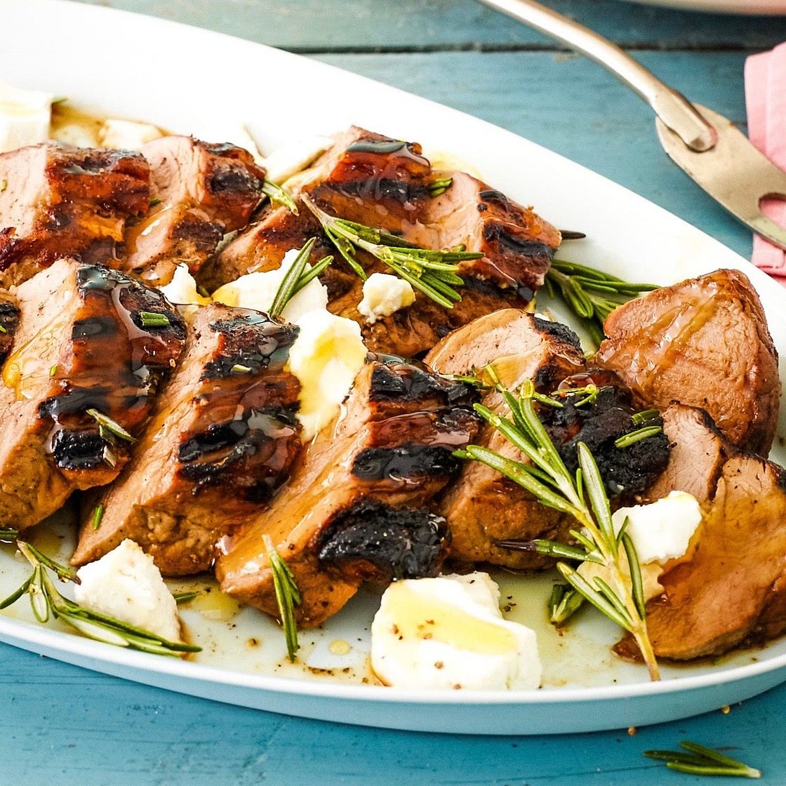 The Perfect Way To Grill Pork Tenderloin With Honey & Goat Cheese