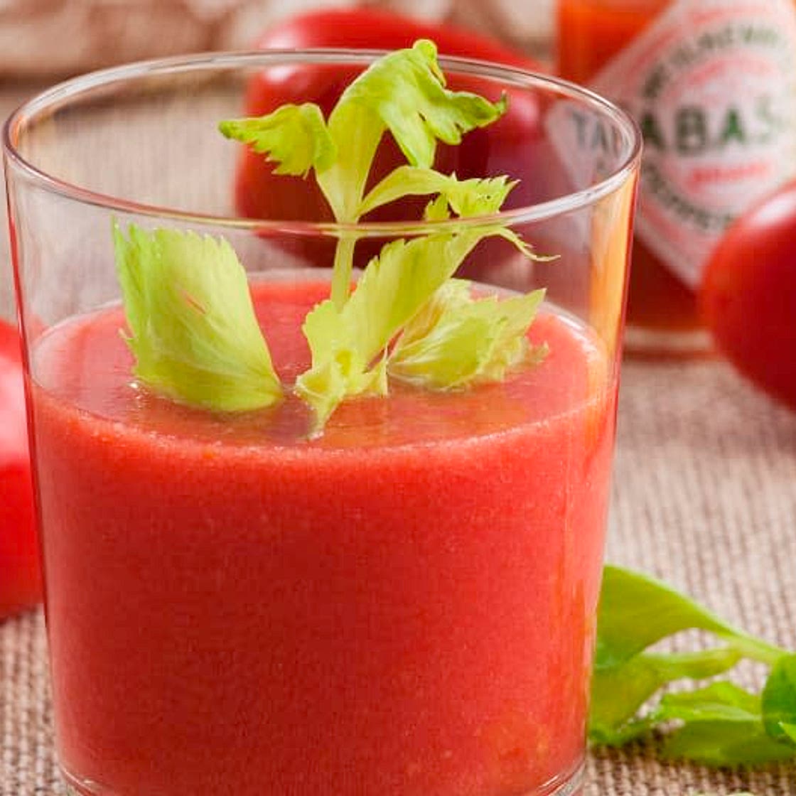 Zumo de tomate preparado