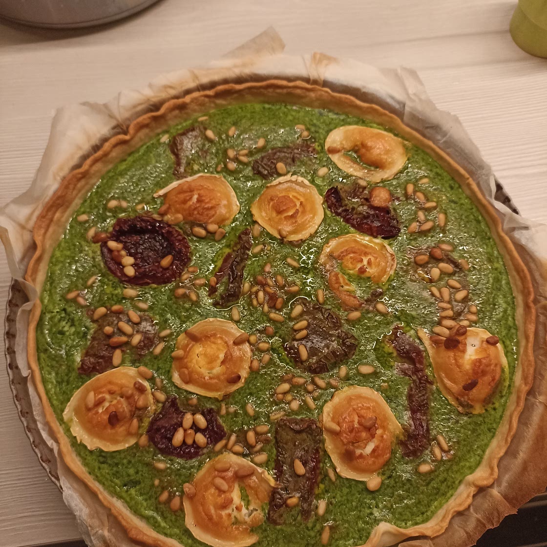 Tarte au chèvre et aux épinards