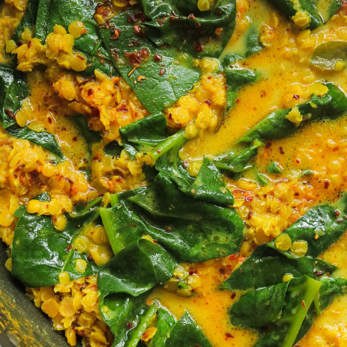 Dahl di lenticchie con spinaci(no)