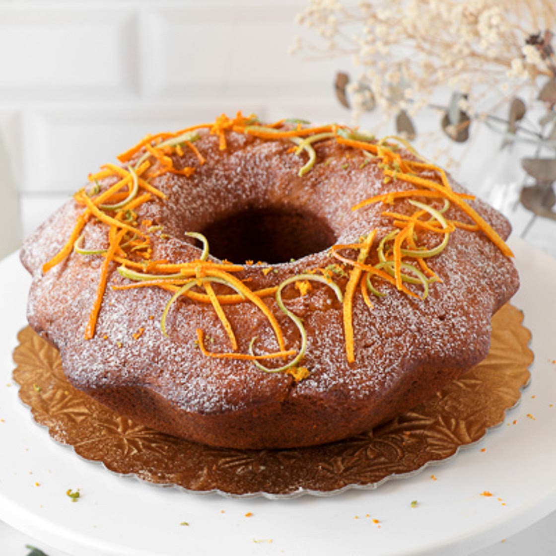 Orange rum cake