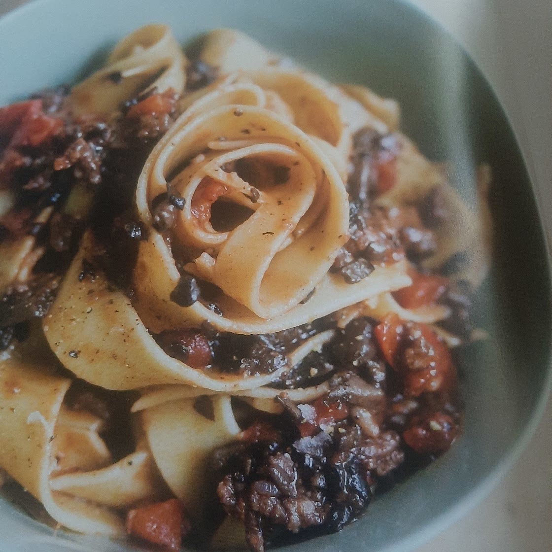 Sausage and Mushroom Ragu with Pappardelle