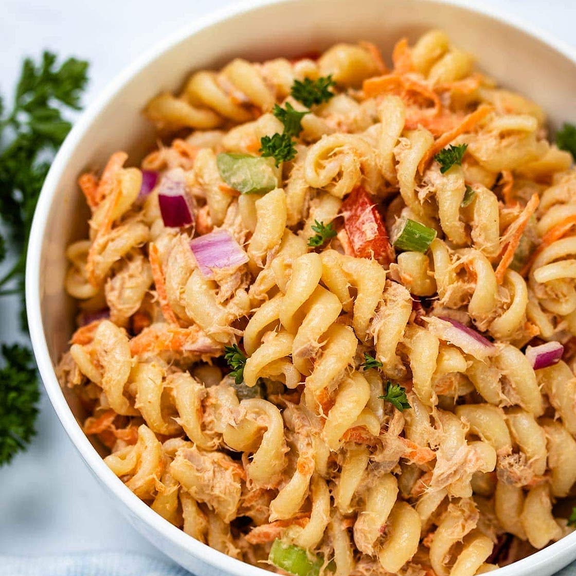 Spicy Tuna Pasta Salad