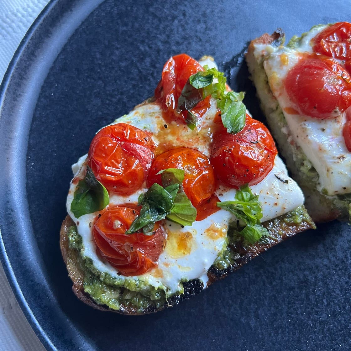 Pesto Caprese Toast