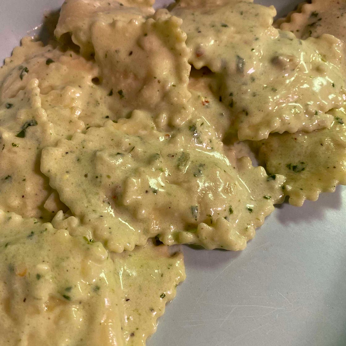 Pesto ravioli 