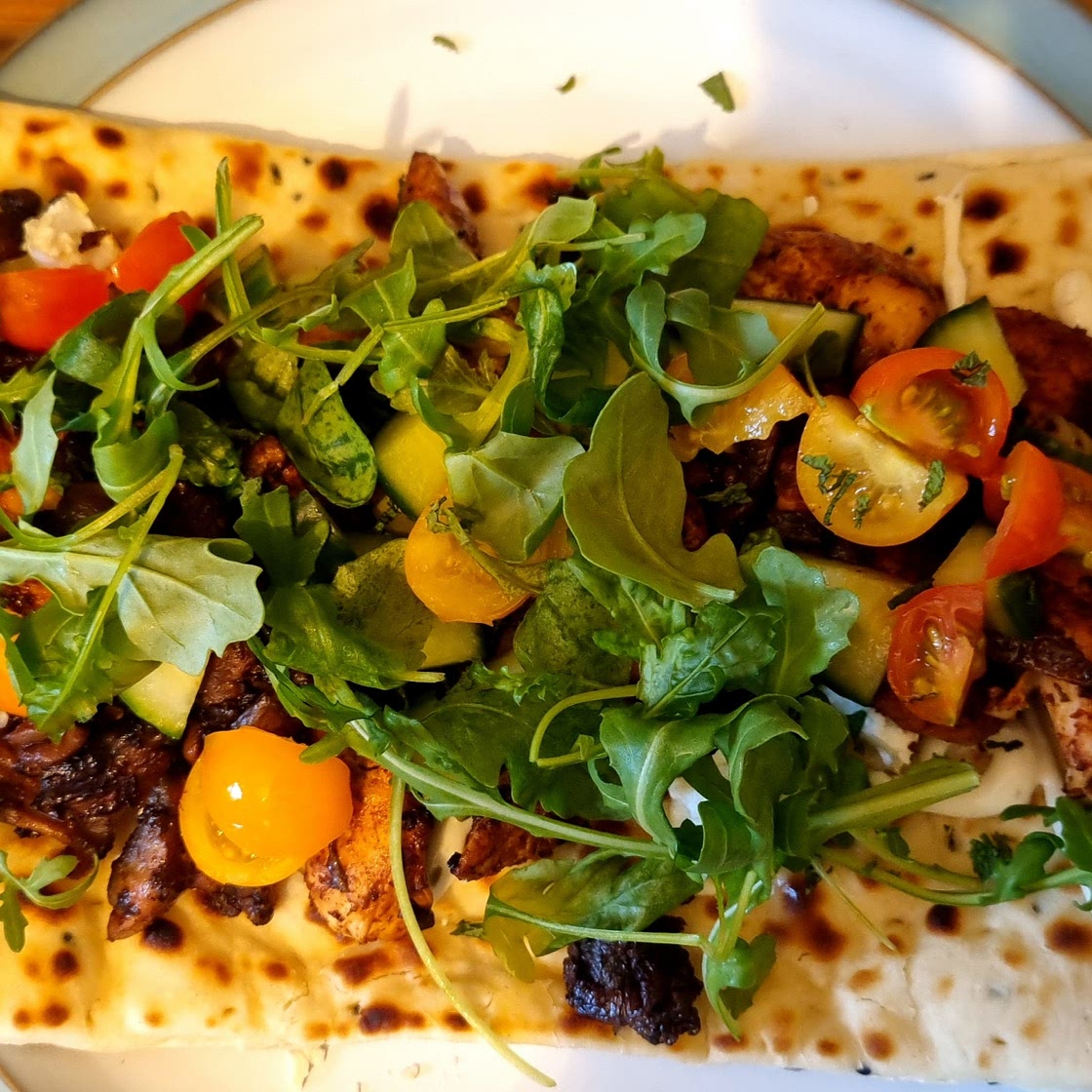 Lemon and Garlic Kebab Wraps with Feta and Garlic Mayo