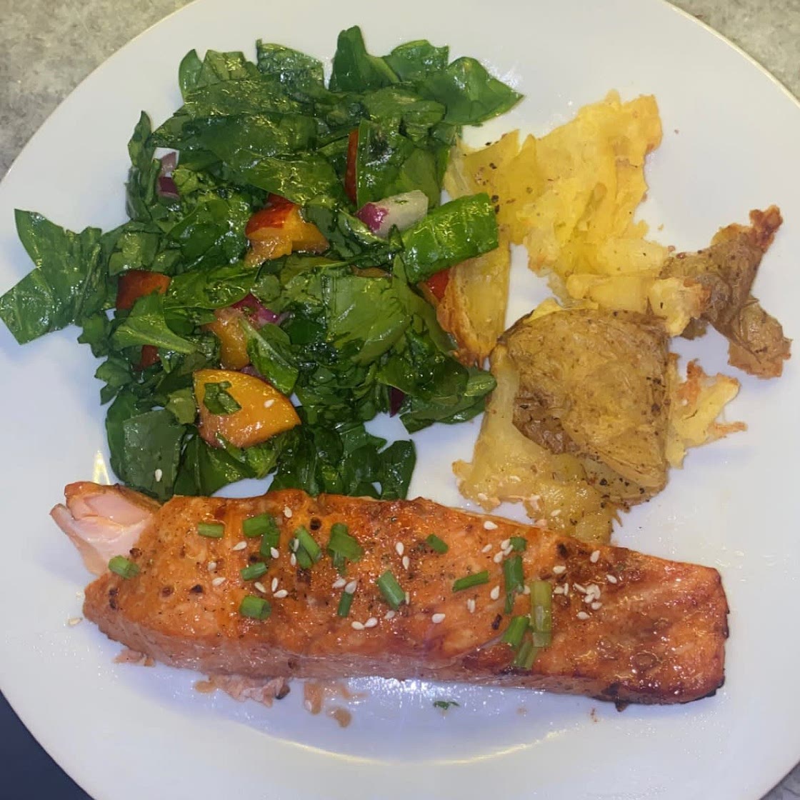 Easy One Pan Maple Glazed Salmon