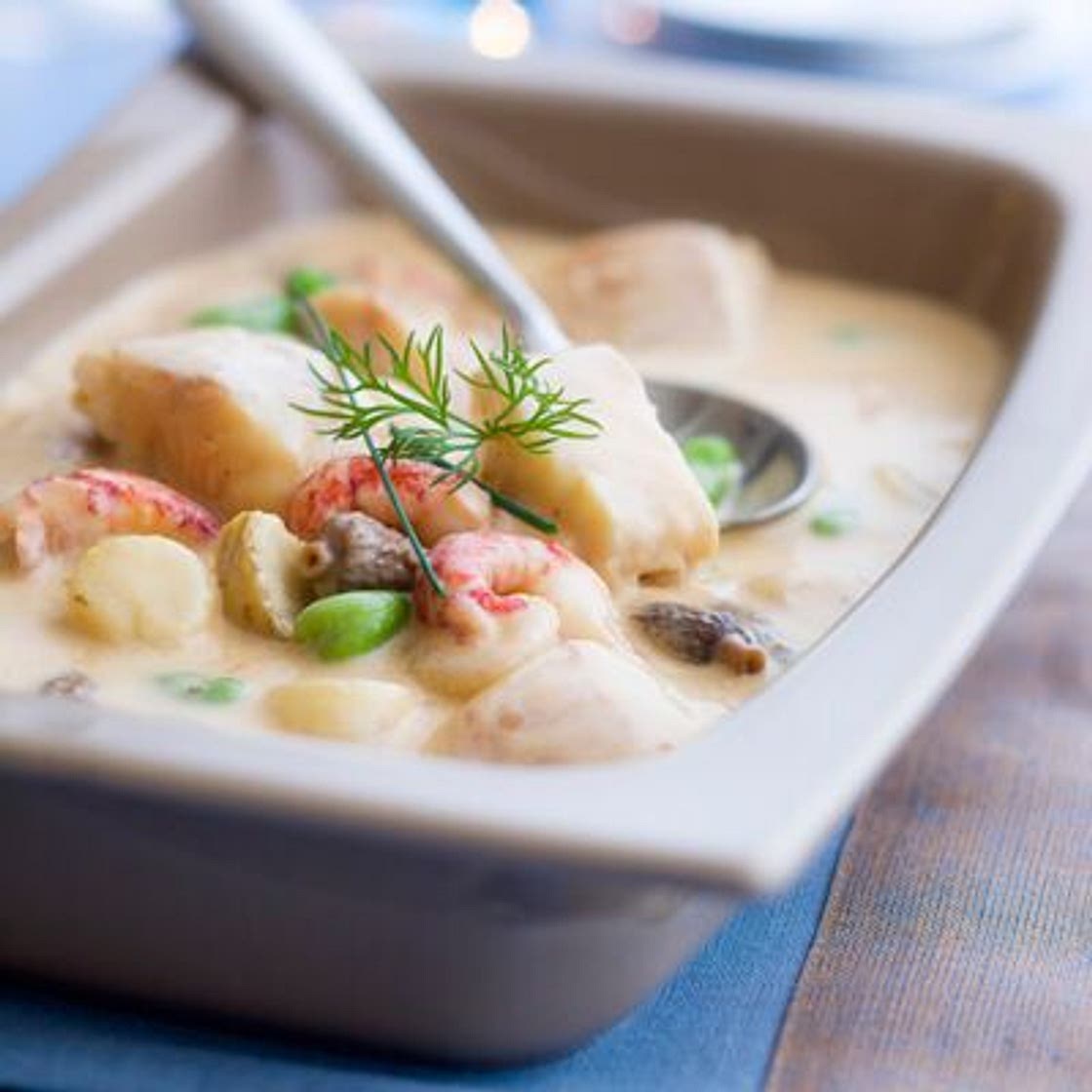 Blanquette aux poissons et fruits de mer