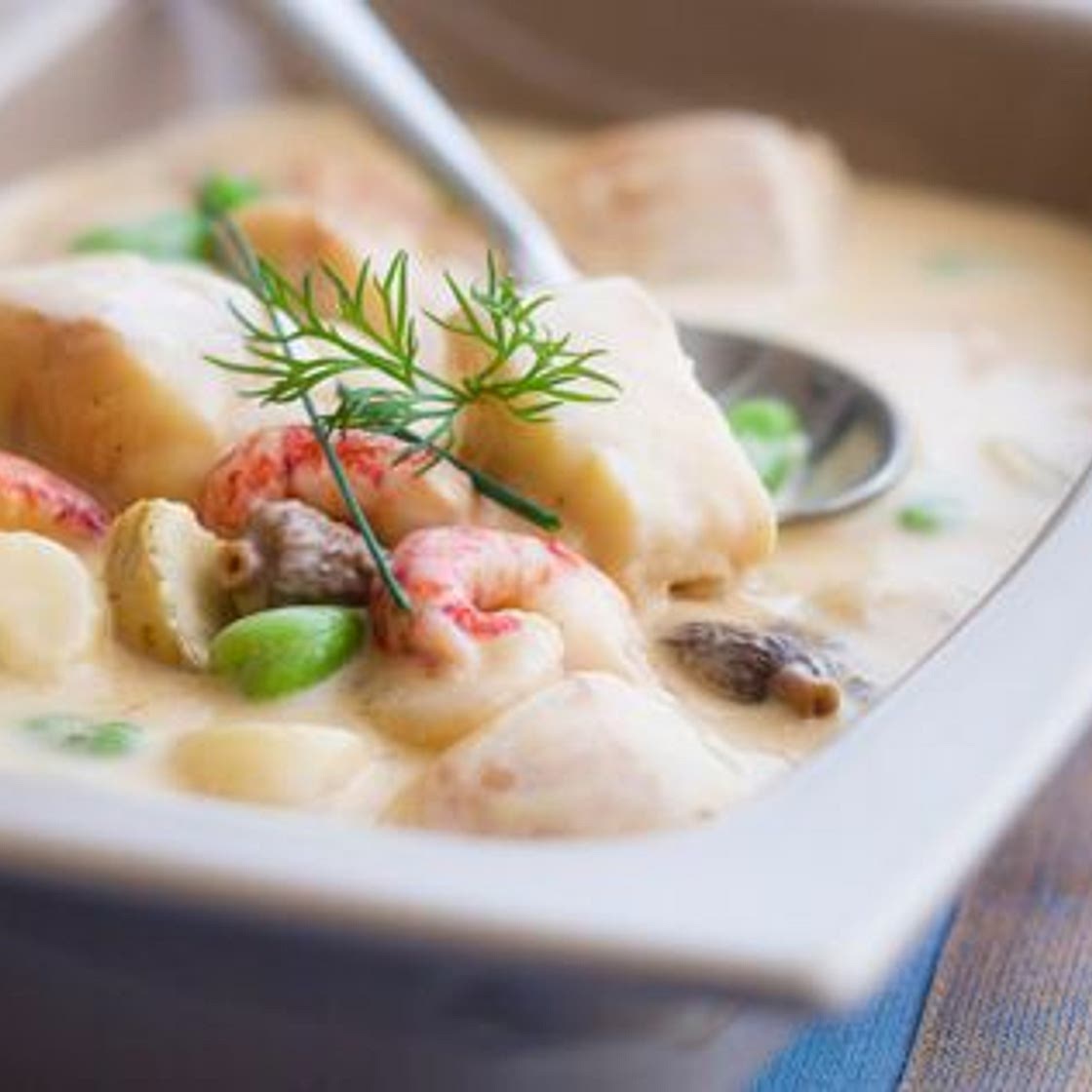 Blanquette aux poissons et fruits de mer