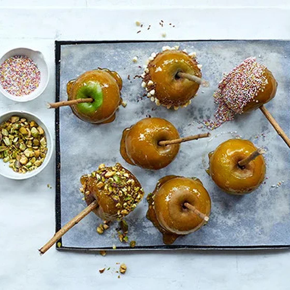 Homemade toffee apples