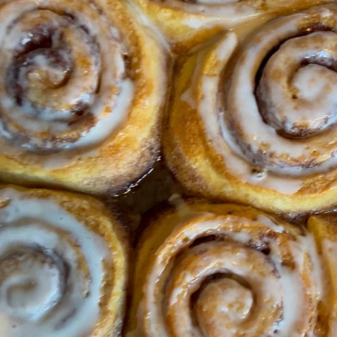 Jumbo Cinnabon Cinnamon Roll Hack w/ Cream Cheese Icing