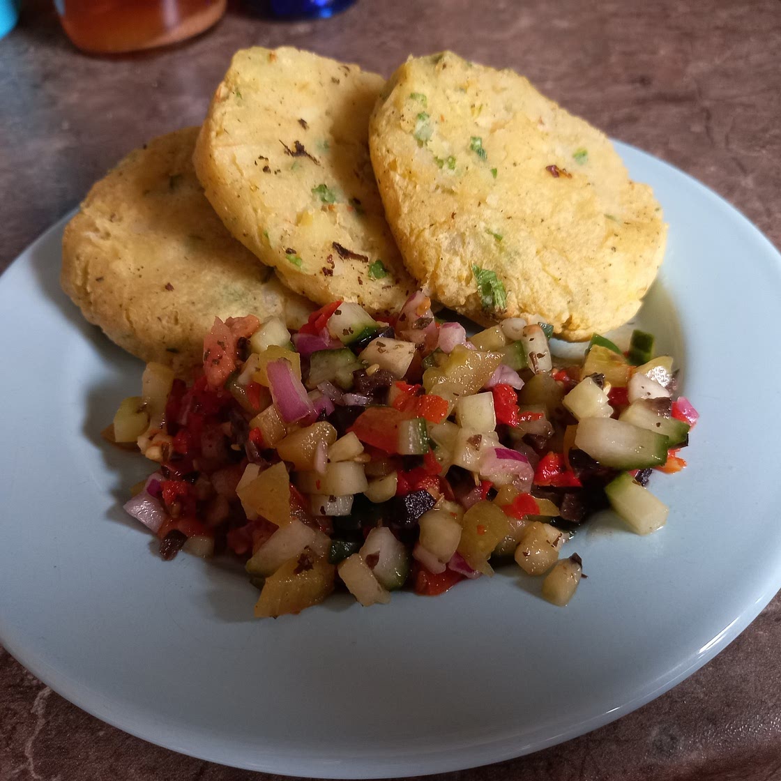 Potato & Spring Onion Cakes (0.47g fat)
