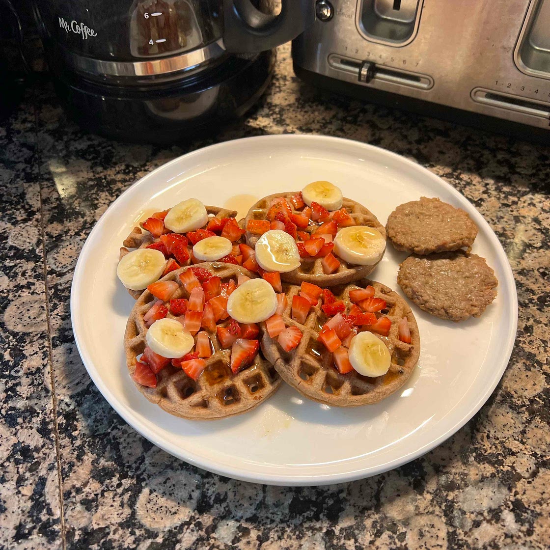 Chocolate Protein Waffles