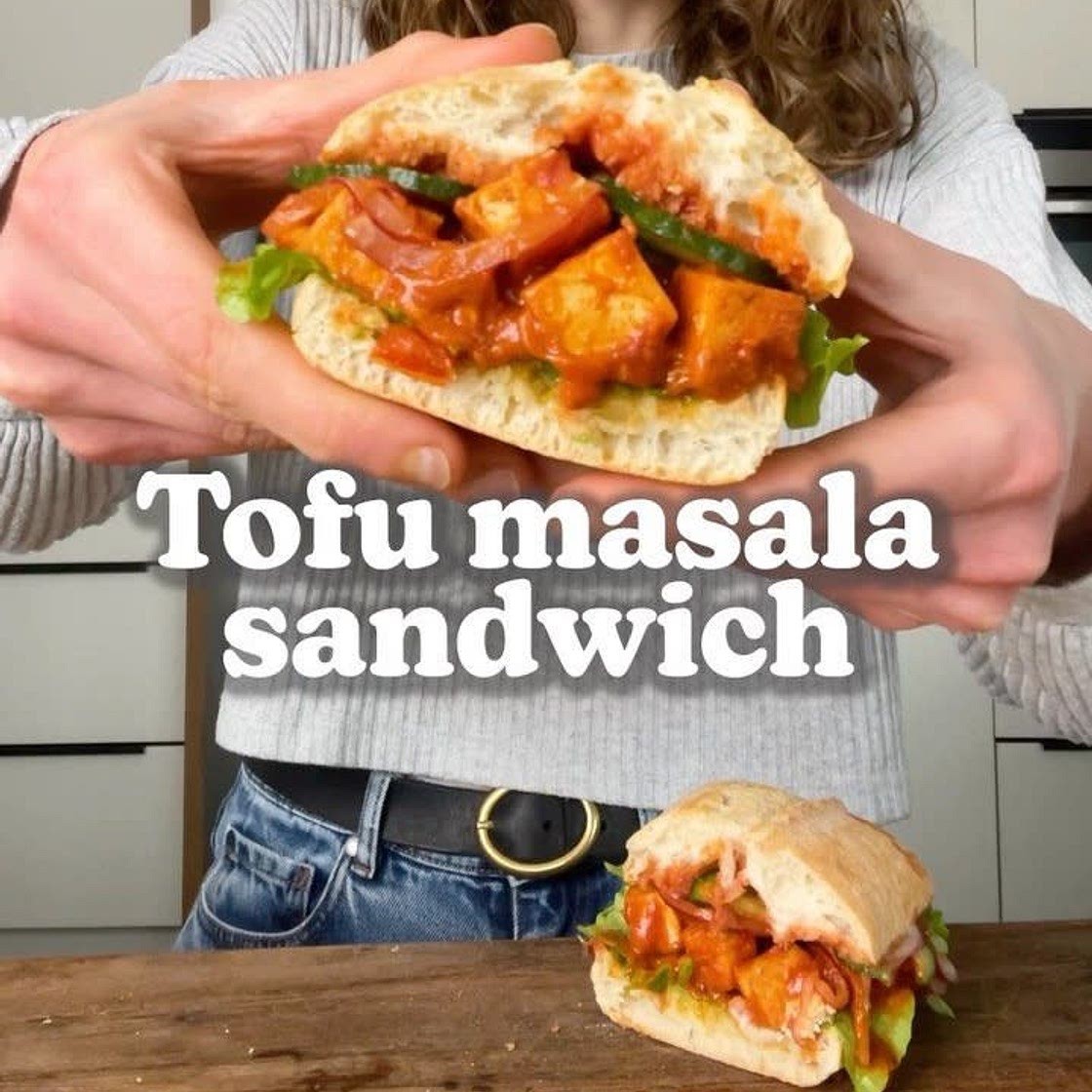 Tofu masala sandwich