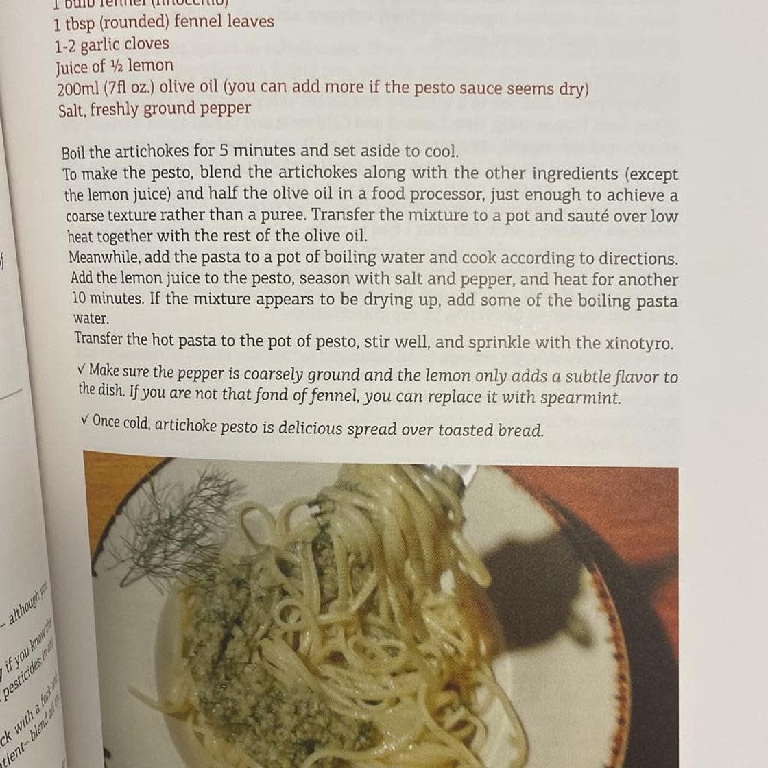 Venkelpasta met artichoke harten 