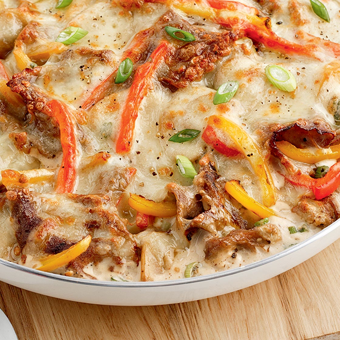 Casserole gratinée à la viande à fondue