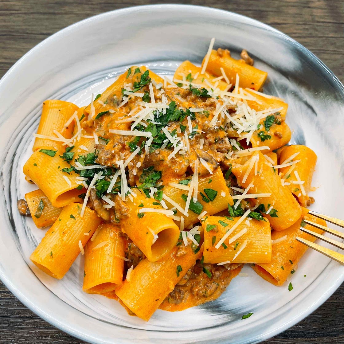 Rigatoni - Sausage and Tomato Cream Sauce