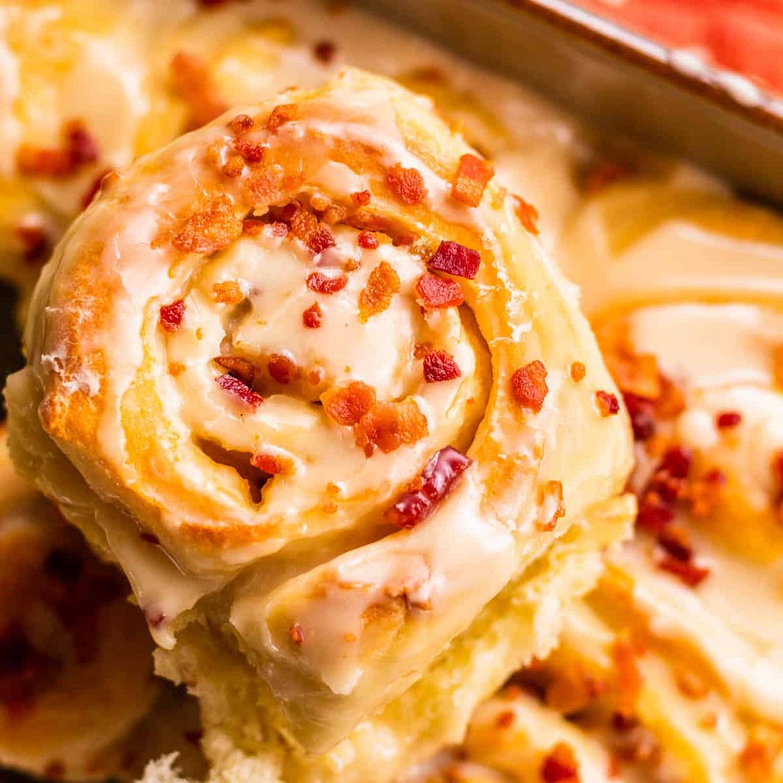 Maple Bacon Cinnamon Rolls
